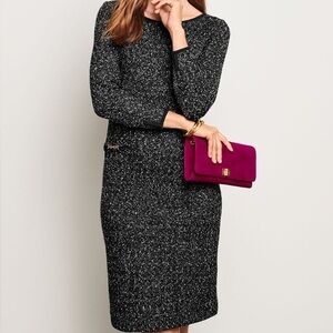Talbots Knit Tweed Shift Dress Size 4